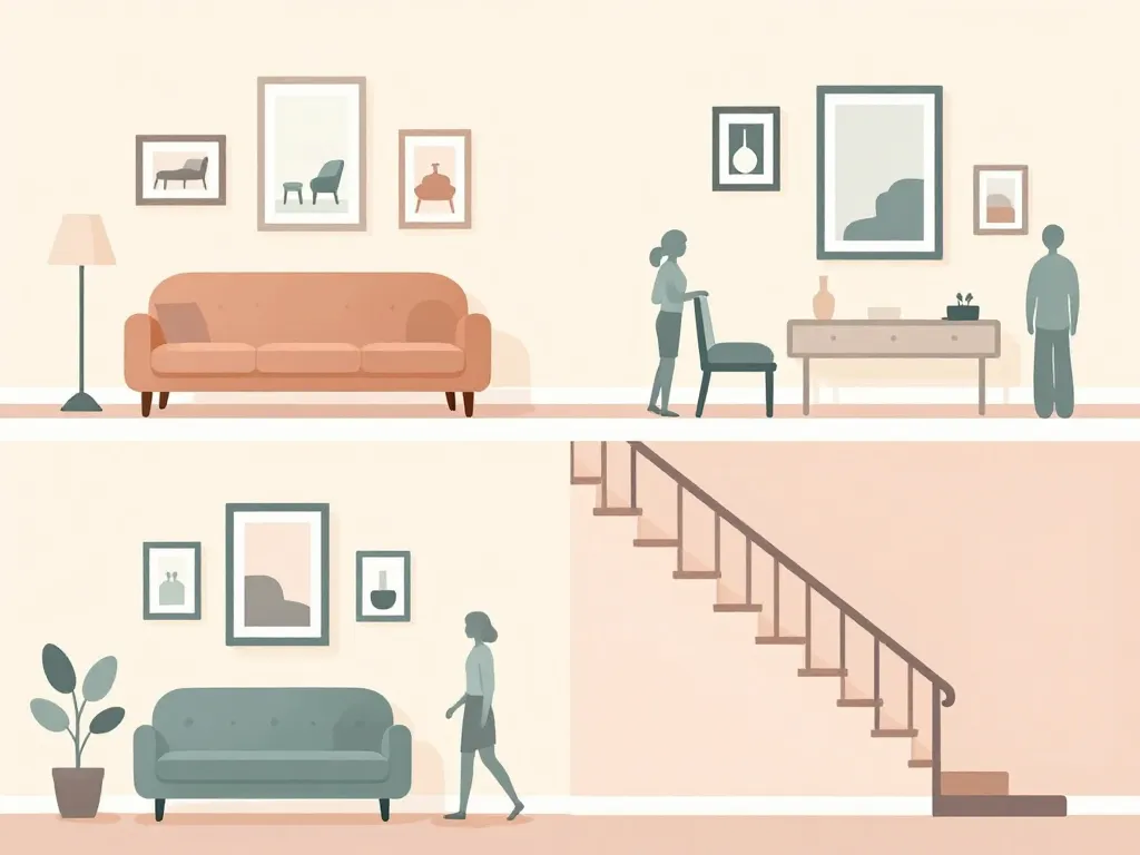 a quelle hauteur accrocher un tableau salon couloir escalier