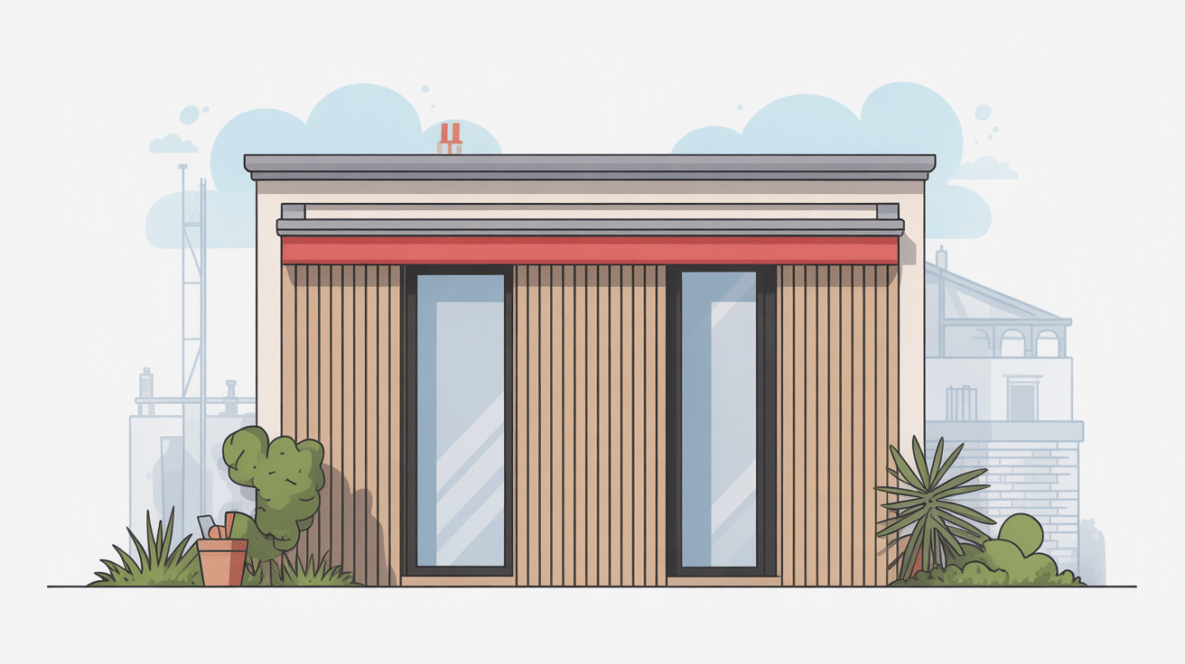 Façade bardage simple peau divers matériaux bois métal PVC