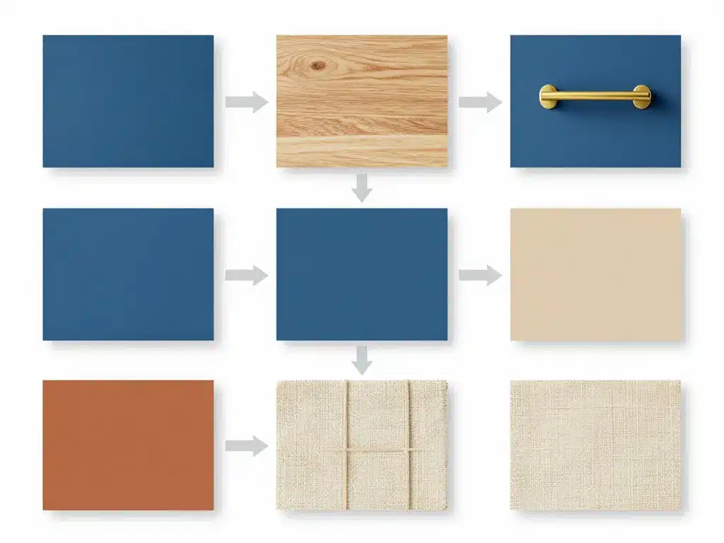 combinaisons bleu pétrole peinture bois clair et teintes naturelles