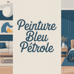 salon et chambre mural bleu pétrole peinture élégante