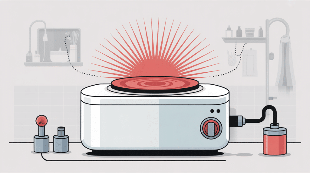 chauffe-eau voyant rouge fixe image vectorielle sécurité