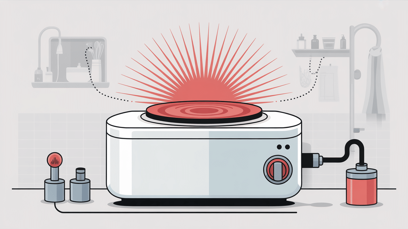 chauffe-eau voyant rouge fixe image vectorielle sécurité