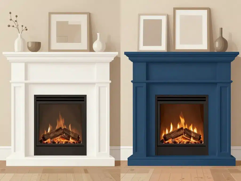 cheminée peinte différents choix de couleurs et finitions