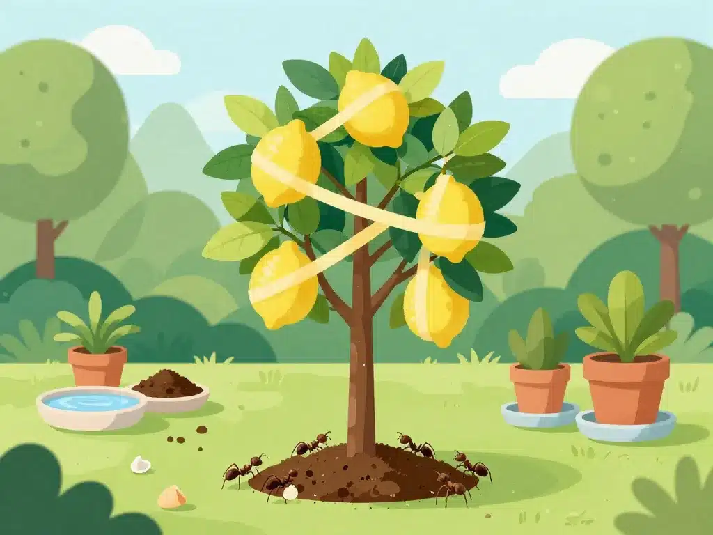 citronnier fourmis barrières naturelles et répulsifs