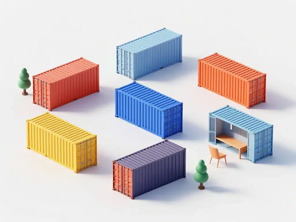 conteneur aménagé différents usages et tailles