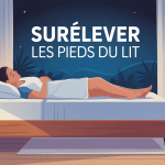 de combien surélever les pieds du lit en chambre pour confort santé
