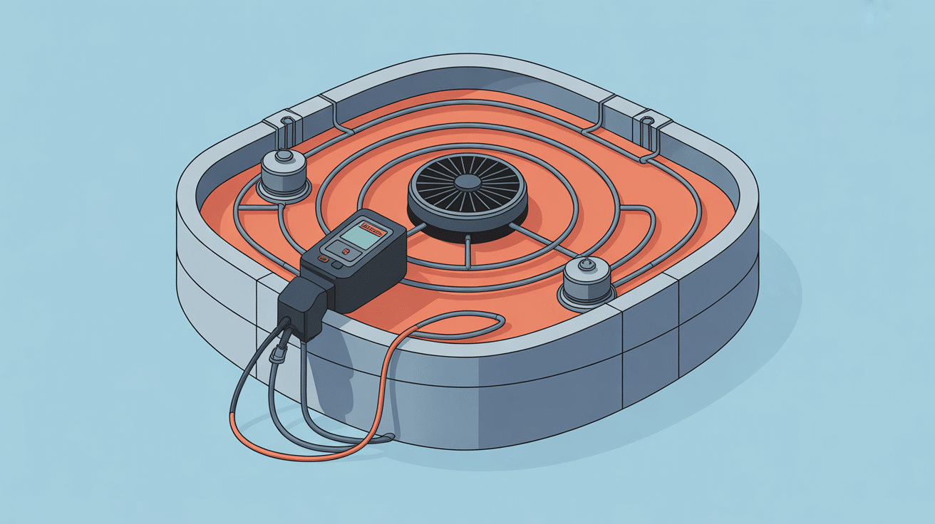 schéma débitmètre plancher chauffant ne bouge pas illustrant fonctionnement