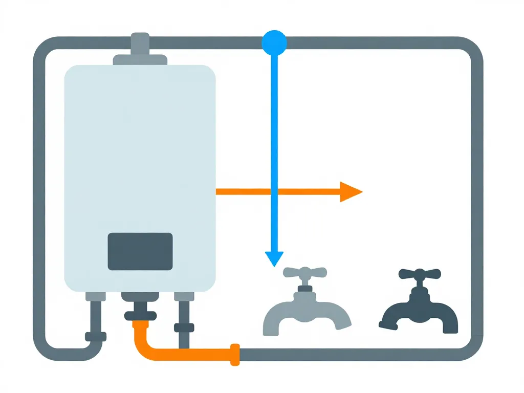 diagramme installation réglages eau chaude et eau froide