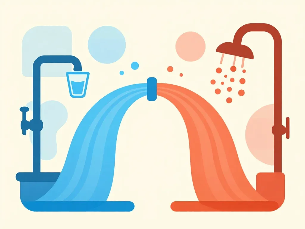 illustration métaphorique rôles eau chaude et eau froide