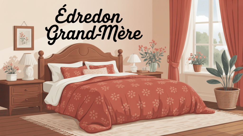 chambre cosy avec édredon grand-mère épais