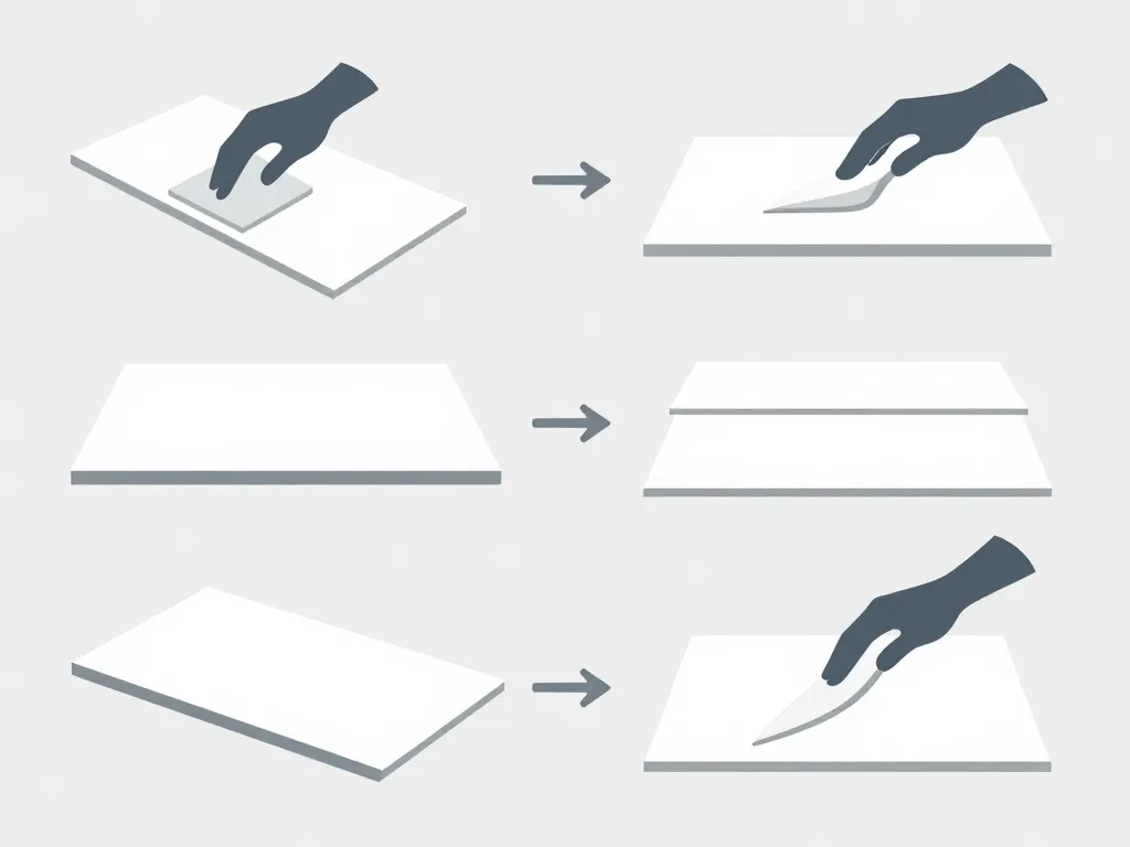 feuille stratifié à coller sur plan de travail étapes pose