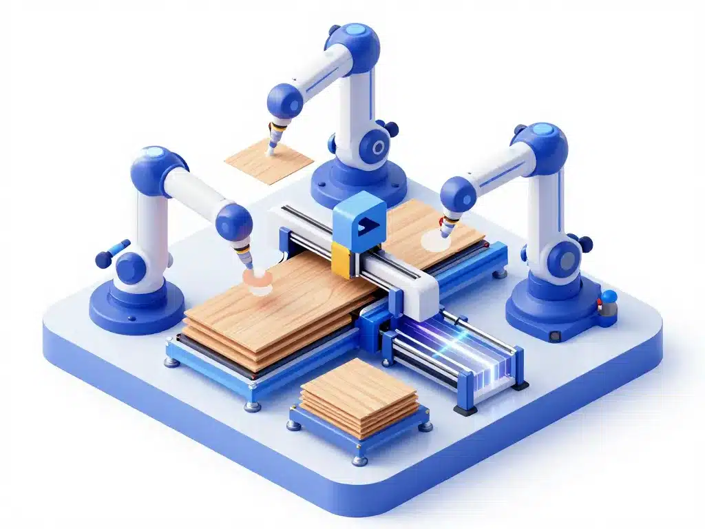 Exploration et innovations des techniques de placage bois, diagramme de fabrication innovante