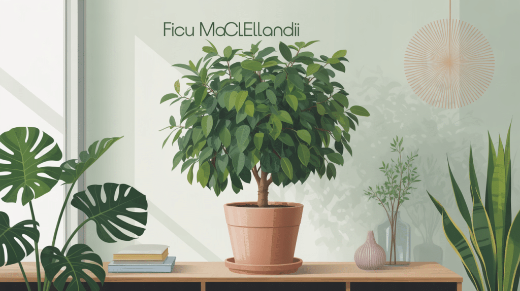 Ficus maclellandii salon moderne feuillage élégant