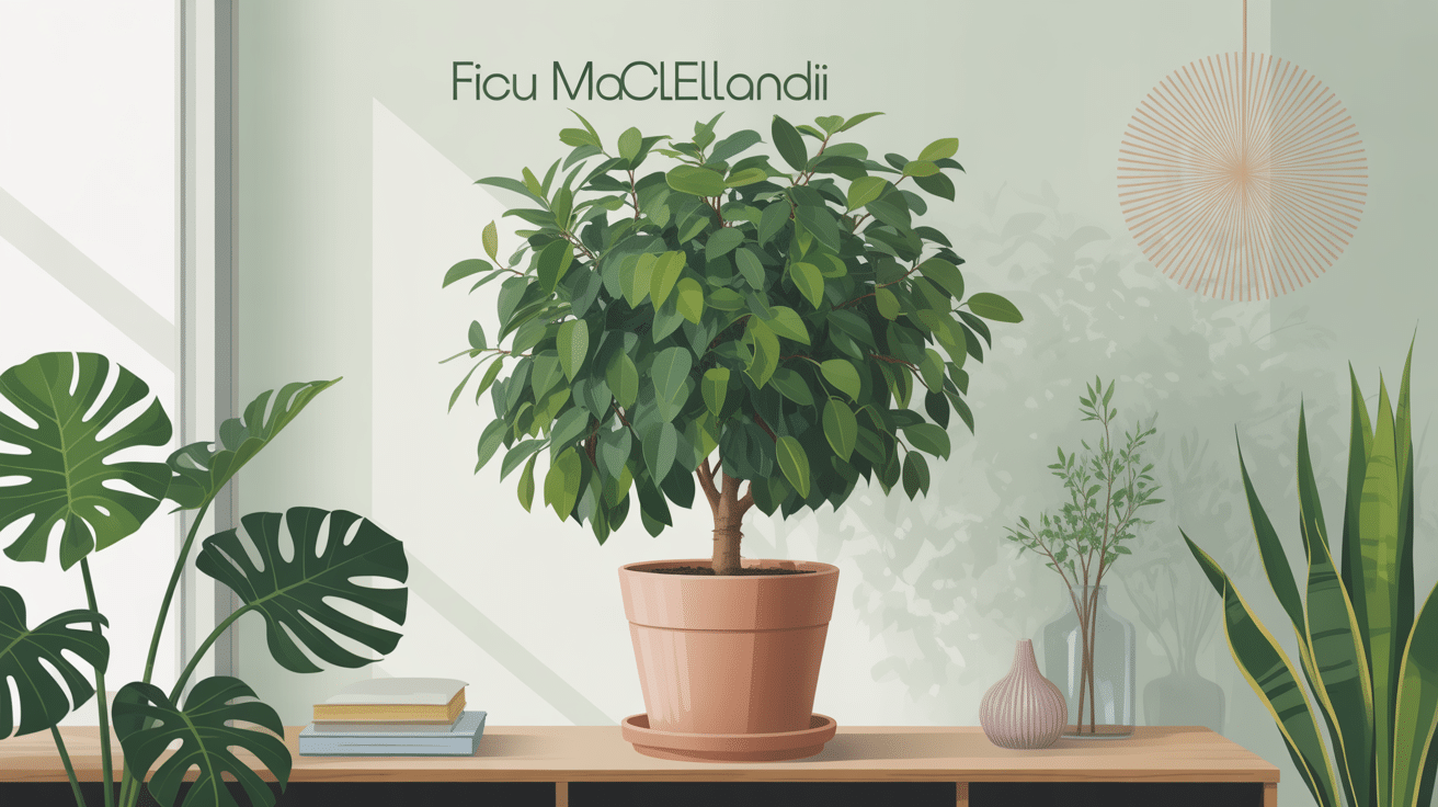 Ficus maclellandii salon moderne feuillage élégant