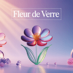 illustration fleur de verre centrale élégante