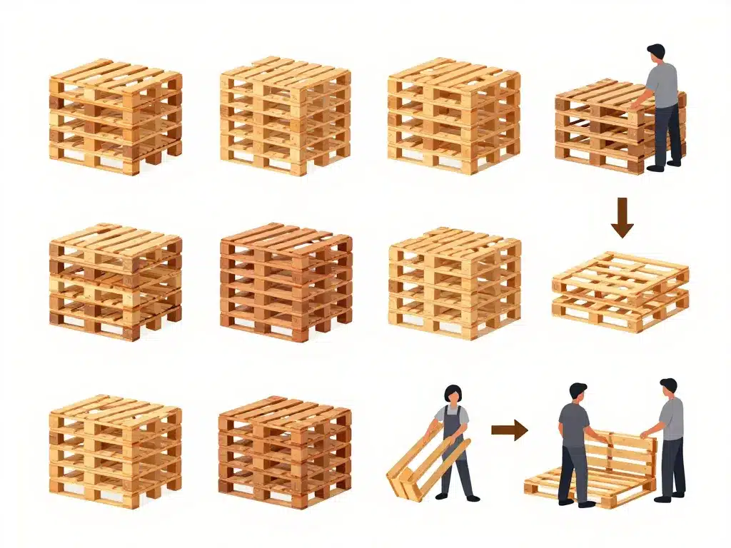 fonctionnement palette bois gratuite Brico Dépôt diagramme