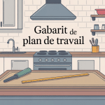 illustration guide gabarit plan de travail cuisine