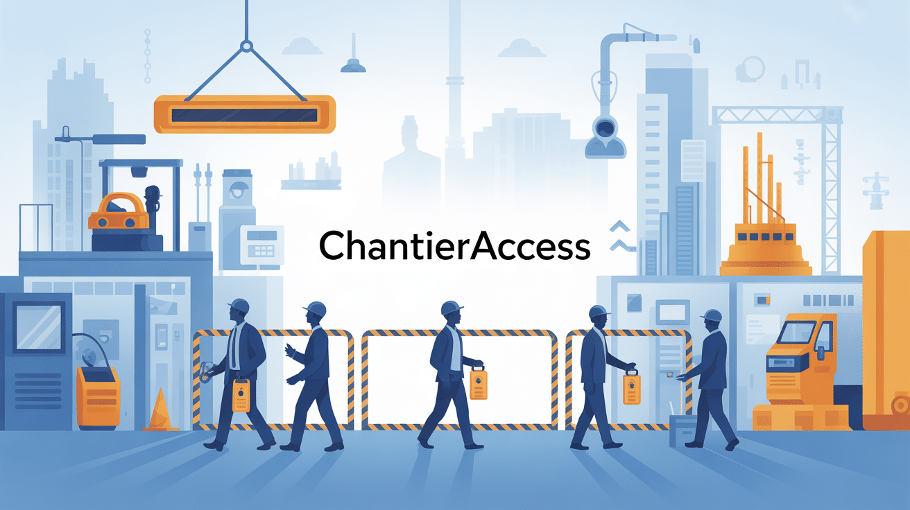 illustration chantieraccess gestion accès sécurisé chantier moderne