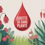 goutte de sang plante différentes espèces fleurs rouges jardin