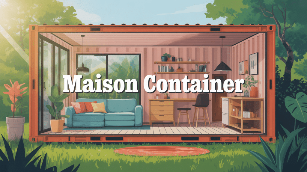 interieur maison container optimisé et chaleureux