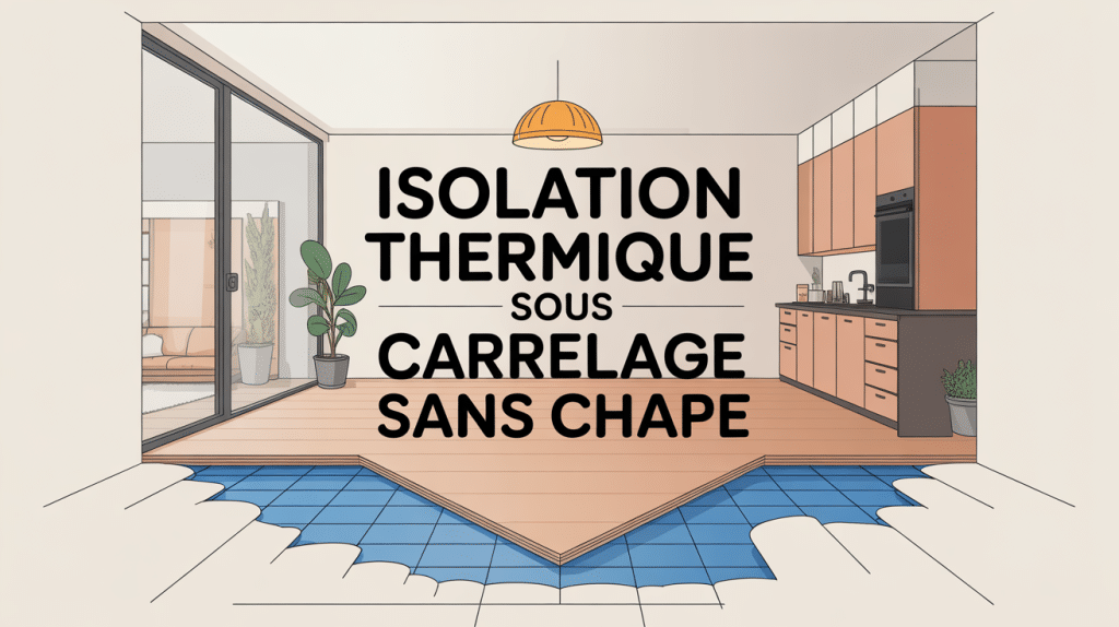Isolation thermique sous carrelage sans chape vue éclatée