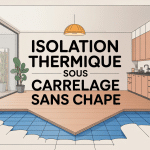 Isolation thermique sous carrelage sans chape vue éclatée
