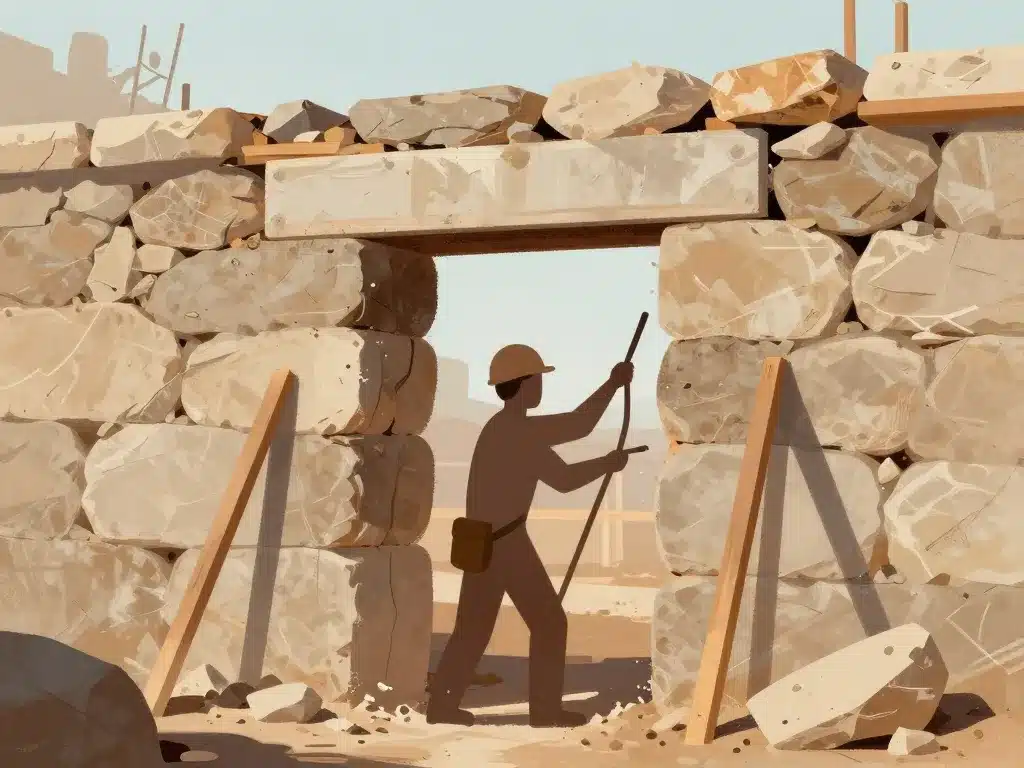 travaux jambage ouverture mur en pierre