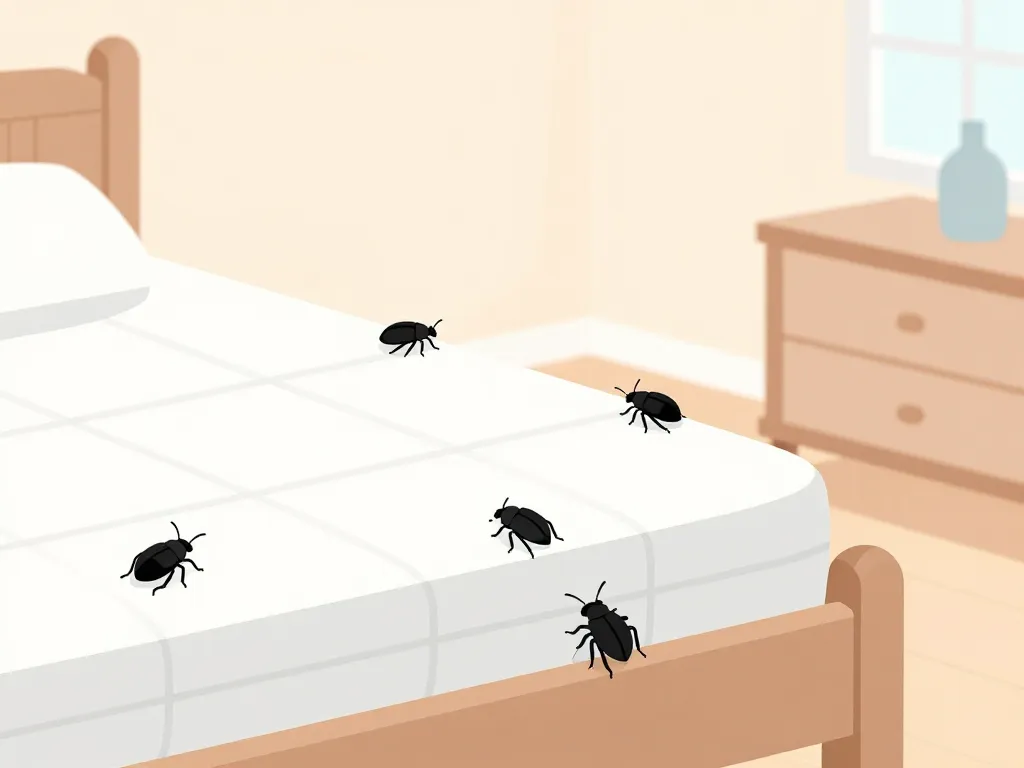 lit petit insecte noir rond maison variété