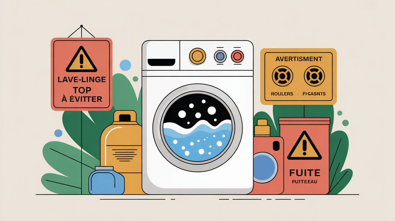 marque de lave linge top à éviter visuel explicatif