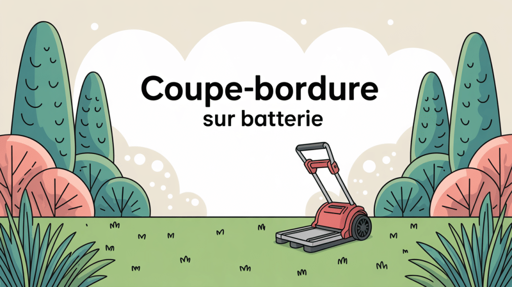 meilleur coupe bordure sur batterie illustrant jardin entretenu
