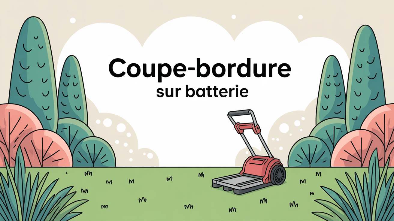 meilleur coupe bordure sur batterie illustrant jardin entretenu