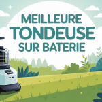 meilleure tondeuse sur batterie moderne dans jardin verdoyant