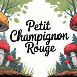 petit champignon rouge dans la nature, illustration centrale