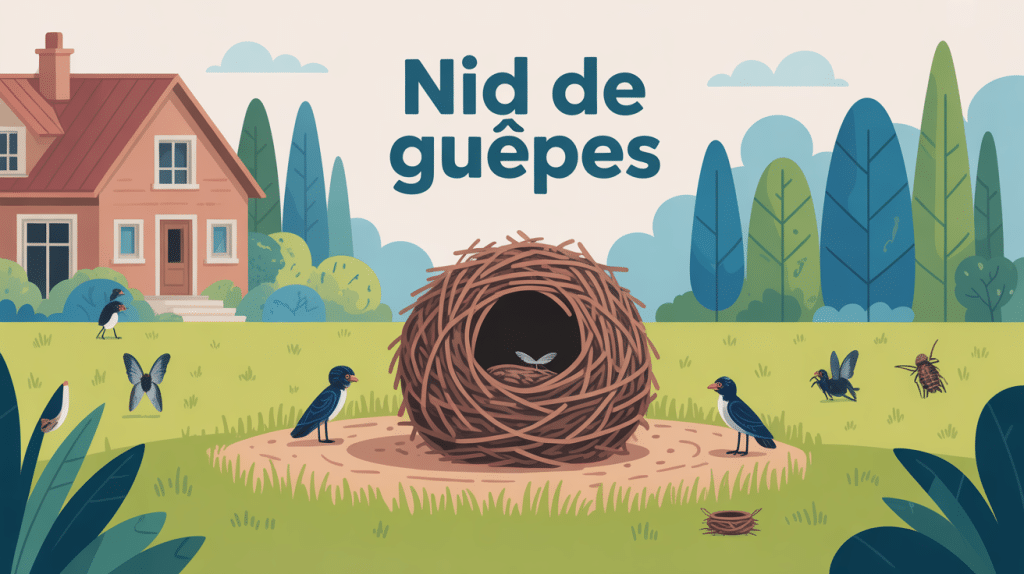 peut-on laisser un nid de guêpes près de la maison illustration vectorielle