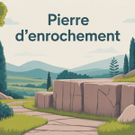 Illustration pierre enrochement talus jardin pente