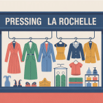 illustration devanture pressing la rochelle vêtements et critères écologiques