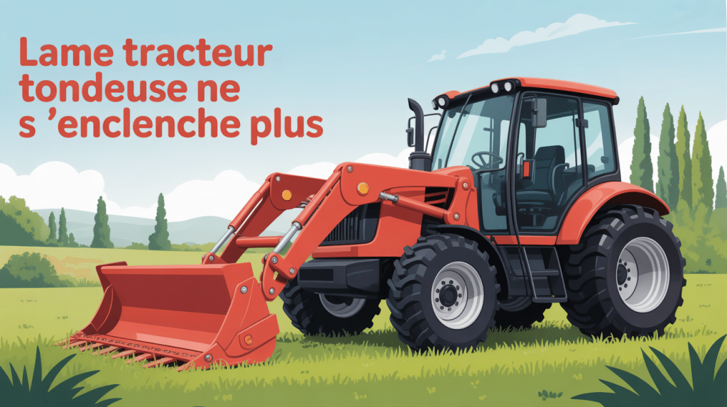 problème enclenchement lame tracteur tondeuse, vue mécanisme