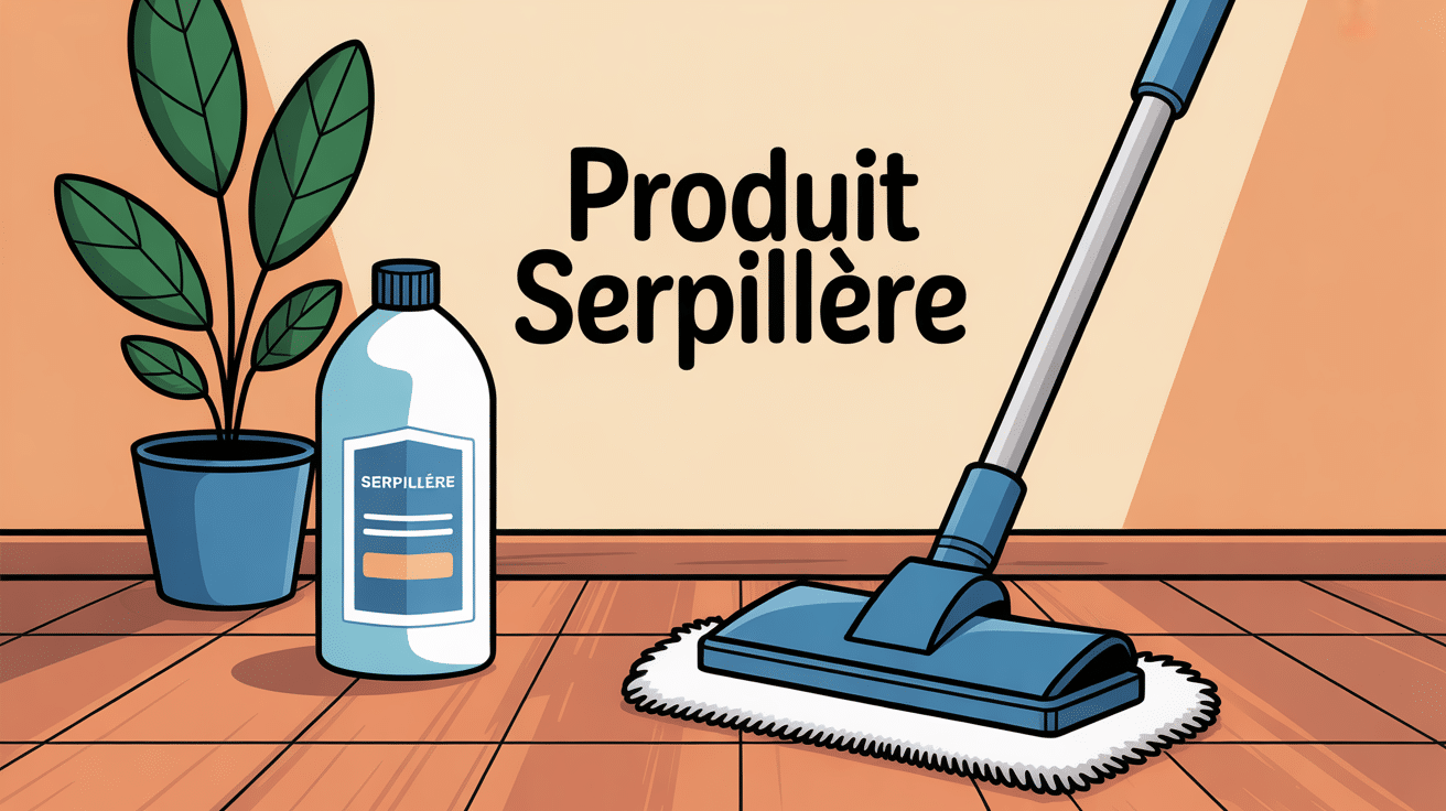 produit serpillère illustration nettoyage sols carrelage parquet