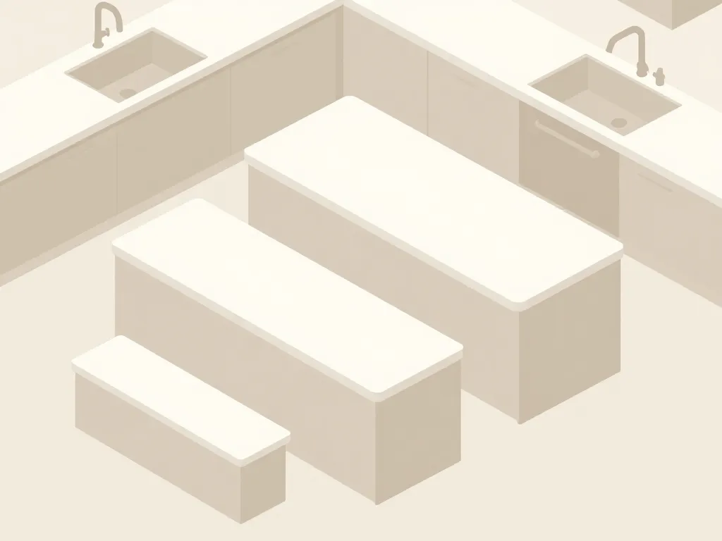 taille plan de travail cuisine dimensions standards