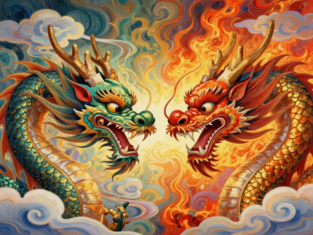 metaphore culturelle tete de dragon asiatique et occidentale