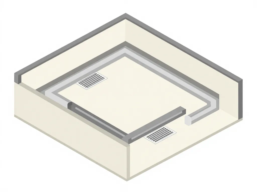 Coupe technique gaines vmc double flux faux plafond