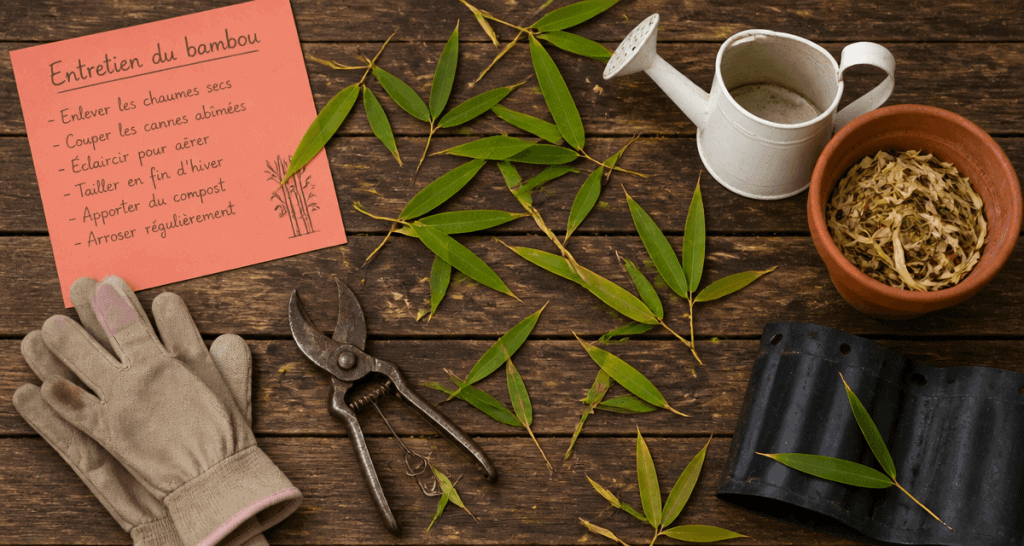 bambou comment entretenir plan de travail jardinage