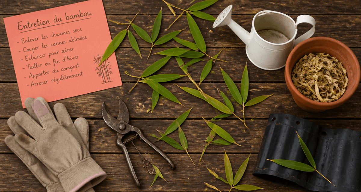 bambou comment entretenir plan de travail jardinage