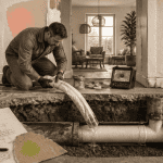 chemisage canalisations ouvrier sous dalle
