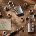 code cadenas sur plan de travail bois
