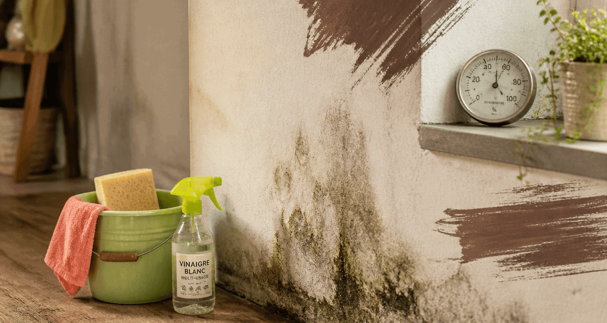 comment enlever l'humidité sur un mur avec éponge et vinaigre