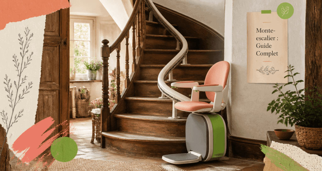 Comparatif monte escalier design moderne sur escalier bois