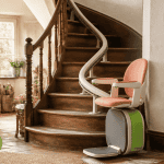 Comparatif monte escalier design moderne sur escalier bois