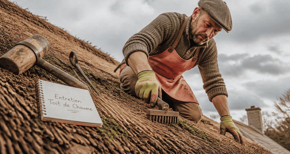 entretien toit de chaume artisan sur toiture