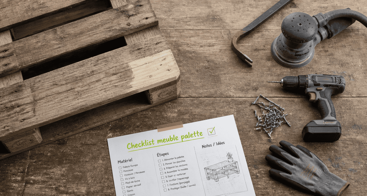 Fabriquer meuble palette outils et checklist